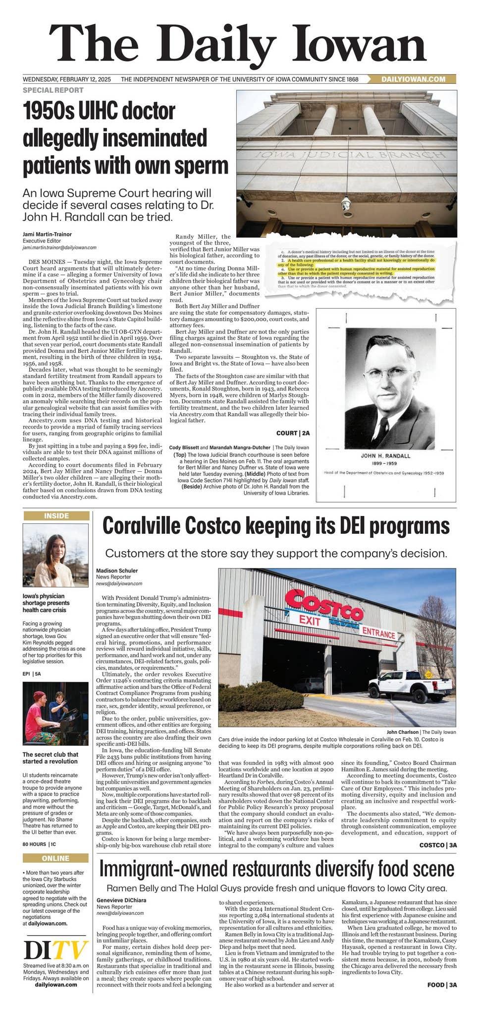 The Daily Iowan — 02.12.25 by Student Publications, Inc. - Issuu